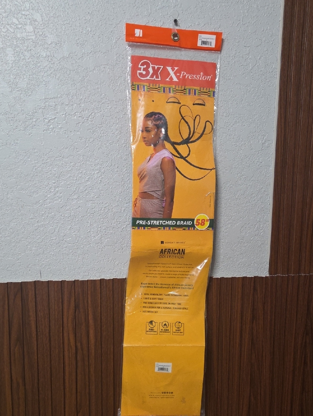 3X X-Pression Pre-Stretched Braid in Yellow 58 In